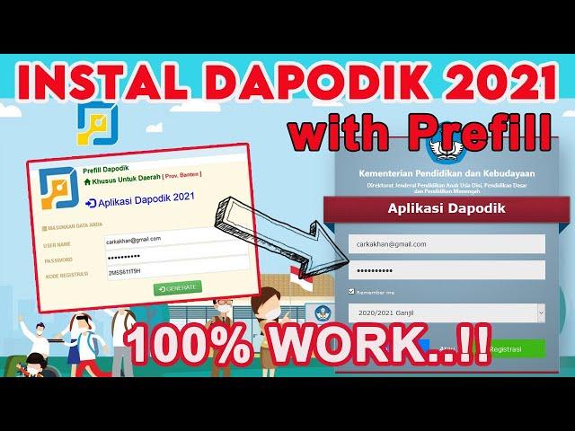 Sukses Instal Dapodik 2021 dengan Prefill | Registrasi Offline Dapodik