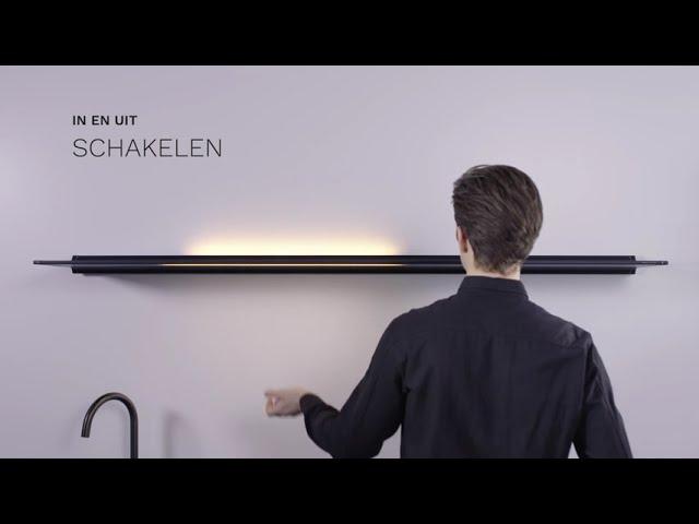 Video Novy wandplank met verlichting en Gesture Control Pro  | De Schouw Witgoed