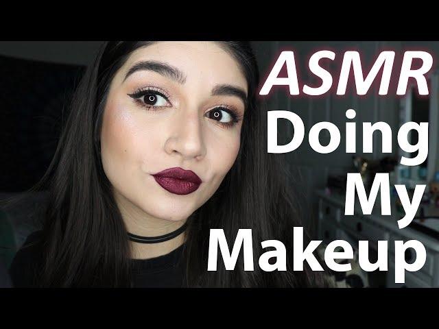 ASMR Doing My Makeup #5 || TAPPING, RAMBLE,  WHISPERED  || TenaASMR 