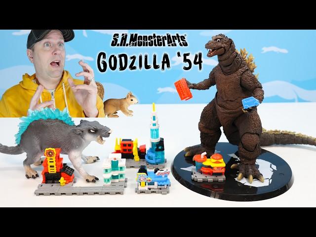 S.H. MonsterArts Godzilla 1954 70th Anniversary Special Ver. Unboxing City Battle