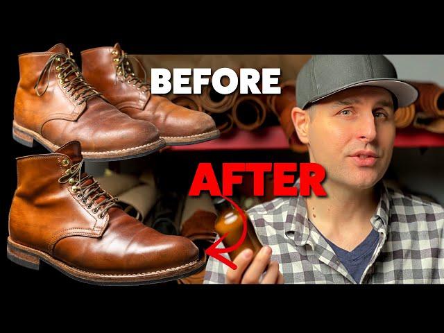 Polishing Viberg Shell Cordovan Boots with Horween Venetian Shoe Cream