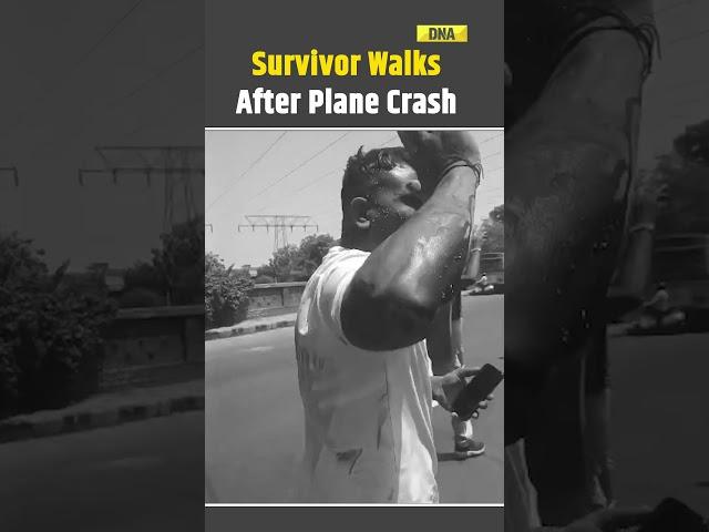 Air India Plane Crash: Lone Survivor Ramesh Vishwaskumar Walks After Plane Crash, Video Goes Viral