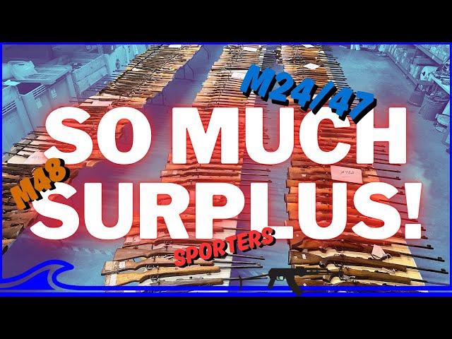 Blaine Looking At A SEA OF SURPLUS RIFLES!