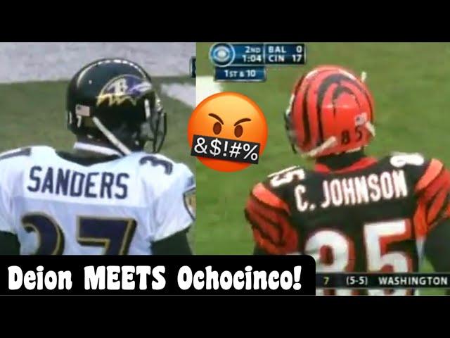 When Deion Sanders MET Chad Ochocinco in a NFL Game!  Deion Sanders Vs Chad Johnson & Bengals WRs!