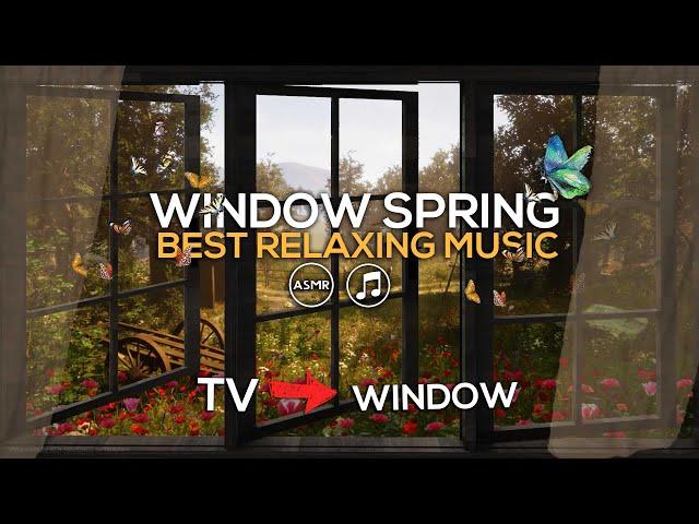  8 hours relaxing piano music | virtual spring window | Ken ambience