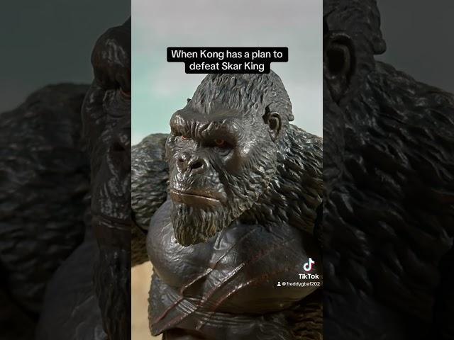 When Kong has a plan to defeat Skar King #godzillla #stopmotion #hiyatoys #monsterverse #kong