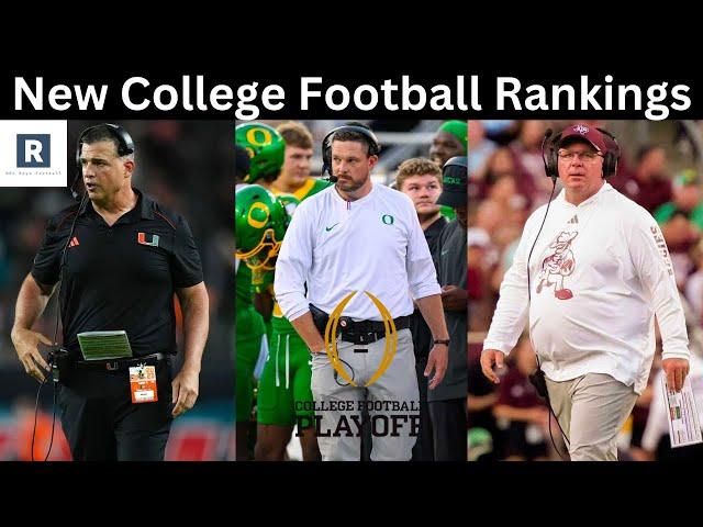 NEW Top 25 College Football Rankings | Change In College Football Playoff Picture