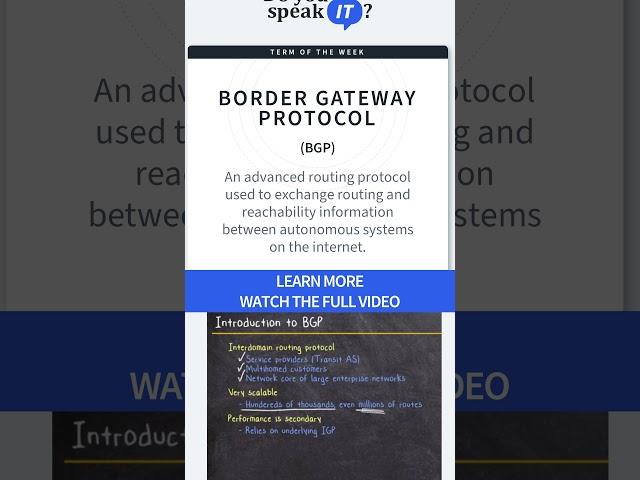 What is BGP? Border Gateway Protocol #networking