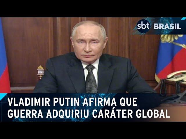 Putin diz que guerra adquiriu caráter global e revela míssil hipersônico | SBT Brasil (22/11/24)