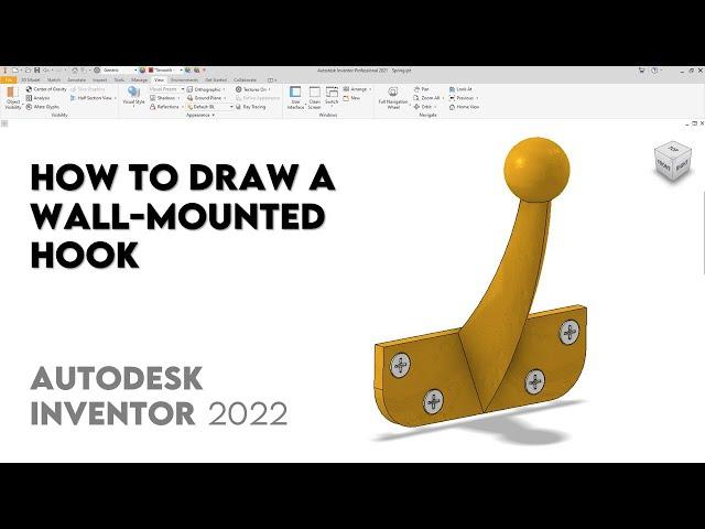 Wall-Mounted Hook | Autodesk Inventor 2022