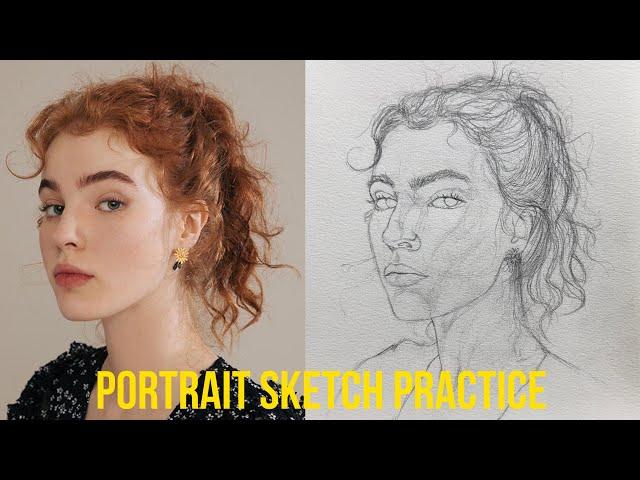 How to draw a portrait using Loomis method