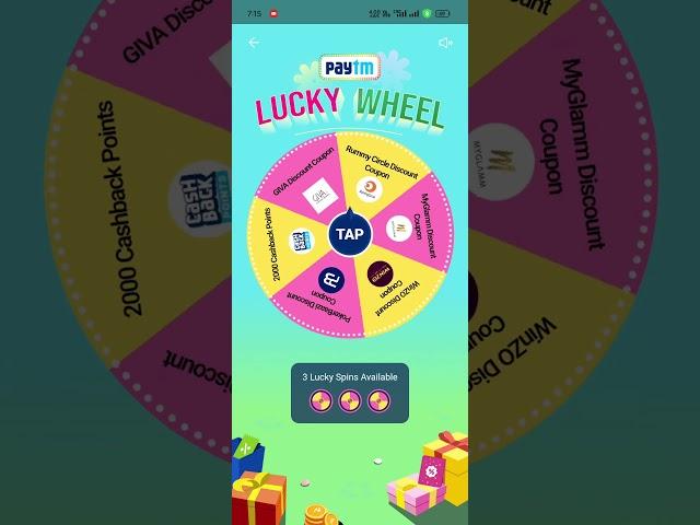 Paytm Daily Spin and win prizes #paytm #spin #prize