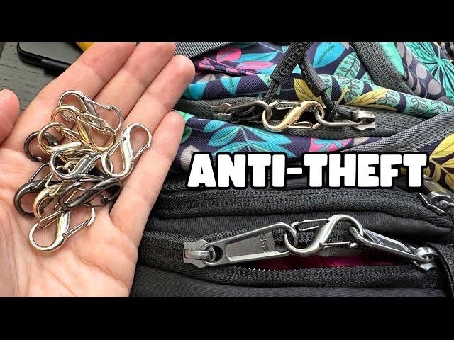 Deter Pickpockets!! Anti-Theft Carabiner Zipper Locks Demo + Review