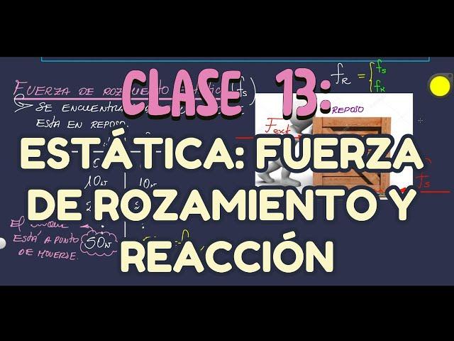 PRE PHYSICS #13: STATICS, STATIC AND KINETIC FRICTION FORCE, REACTION FORCE.