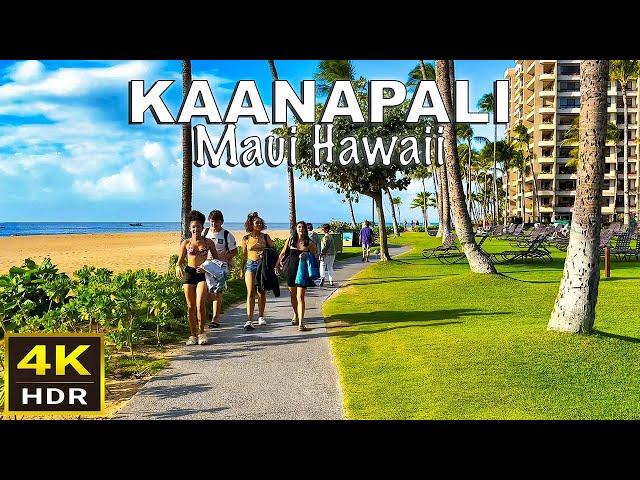 [4K HDR] Kaanapali Beachwalk Walking Tour | 2023 | Kaanapali, Maui, Hawaii