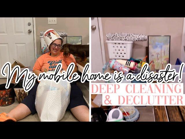 *EXTREME* MOBILE HOME CLEAN & DECLUTTER WITH ME | extremely messy house cleaning | SPRING CLEANING!