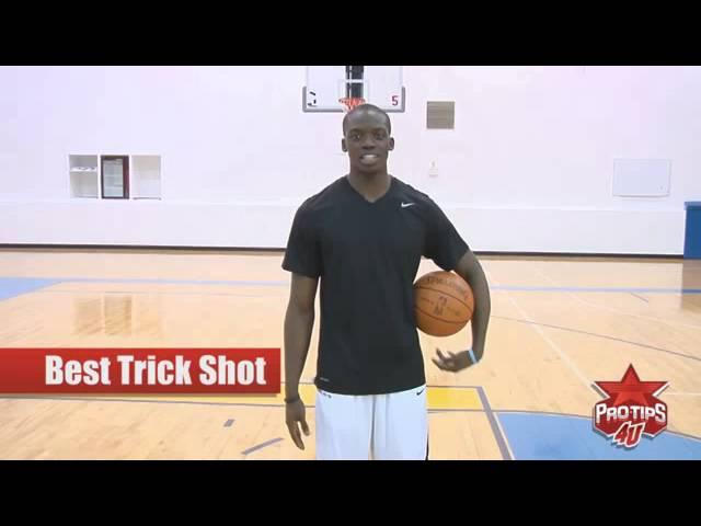 Reggie Jackson shows ProTips4U his best basketball trick shot