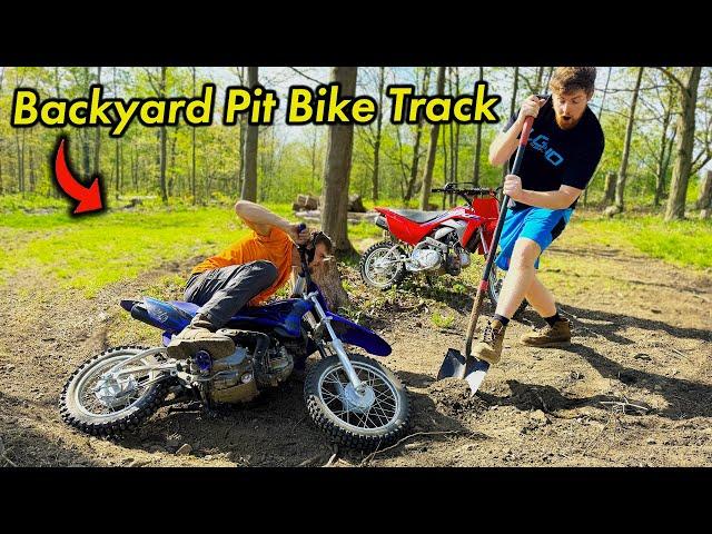 We Built A Sketchy Backyard Pit Bike Track...