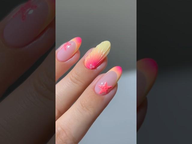 ️🫧 sweet like pink lemonade on the beach ️ #nails #nailart #summernails #naildesign