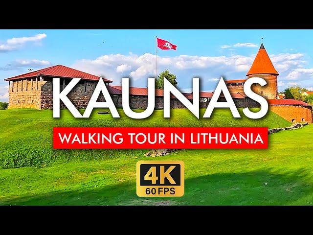  Kaunas Walking Tour Lithuania in 4K Video. Explore from the Old Town to Kaunas Castle