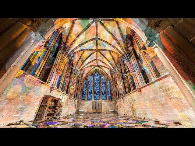 Liz West - Our Colour Reflection Art Installation Timelapse at Chester Cathedral