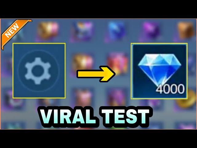 GET FREE DIAMOND USING SETTINGS TRICK VIRAL TEST WORKS OR NOT ~ MLBB