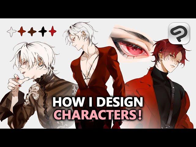 Draw an OC With Me!  My Character Design Process [Clip Studio Speedpaint]