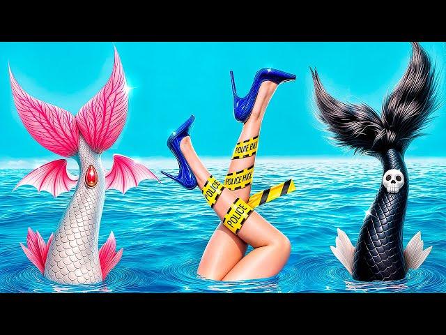 Extreme Mermaid Transformation!  BABA CHOPS and Rabie Baby in Jail