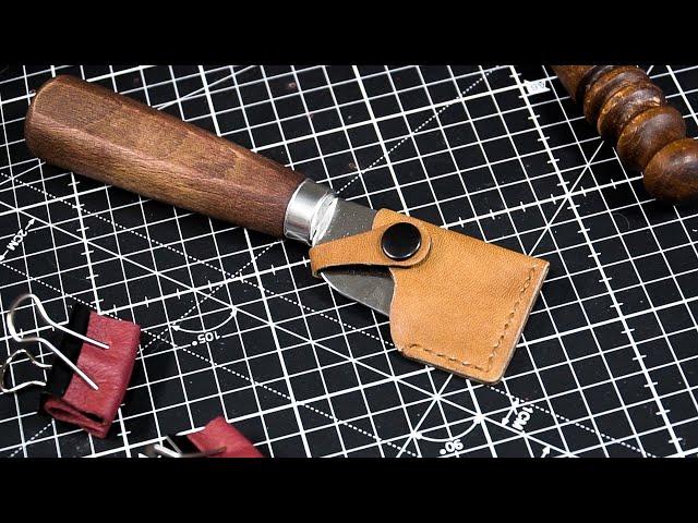 Leathercraft: Skiving Knife Sheath DIY | 3 min crafts