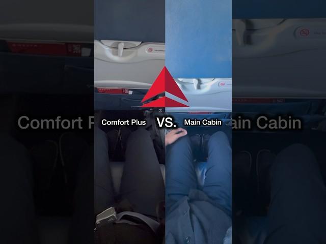 DELTA COMFORT PLUS VS MAIN CABIN SEAT COMPARISON ON BOMBARDIER CRJ900 - MCI to JFK #travel @Delta