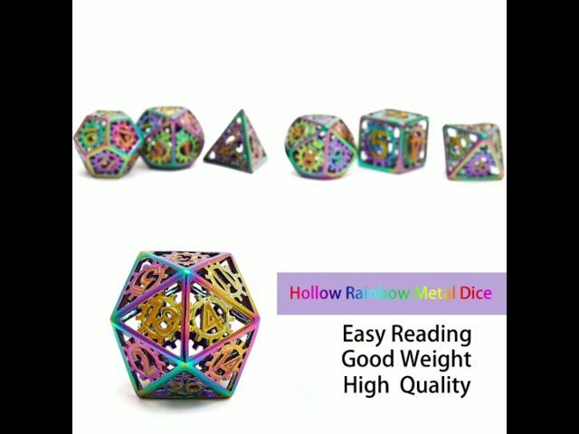 The latest DND metal polyhedron Dice Set for DND dragon and dungeon role playing games