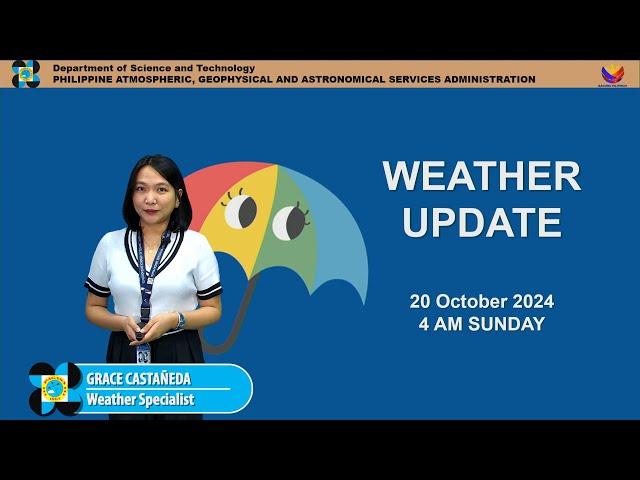 Public Weather Forecast issued at 4AM | October 20, 2024 - Sunday