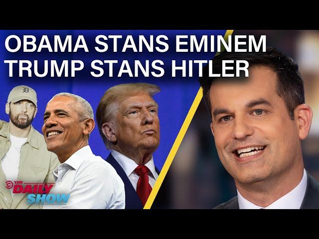 Trump's Hitler Love Revealed & Obama Raps Eminem at Rally | The Daily Show