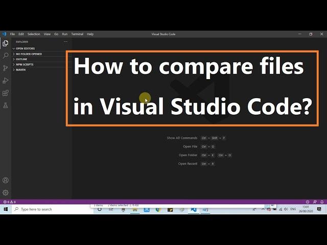 How to compare files in Visual Studio Code?