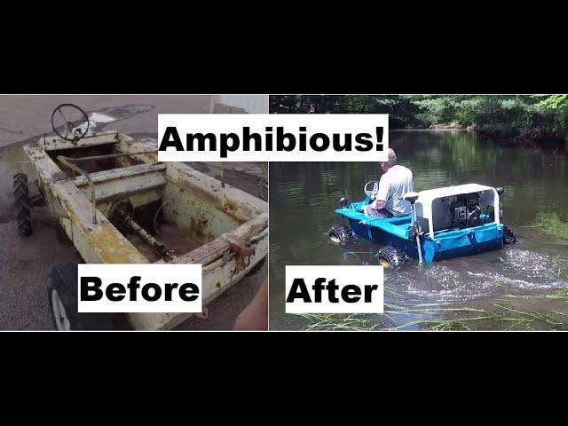 Amphibious Vehicle, Modifying an Old Coot and Driving it into the Water!