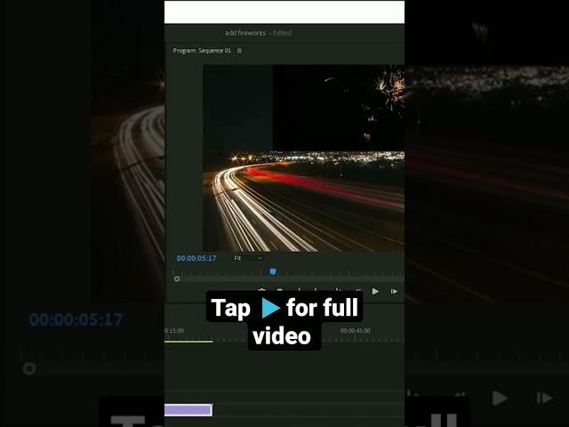 How to add a fireworks in Premiere Pro #shorts