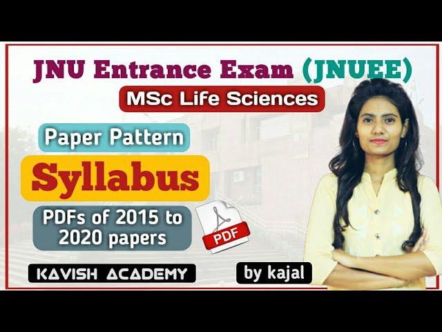 JNU MSc Life science entrance Syllabus by kajal | Paper pattern