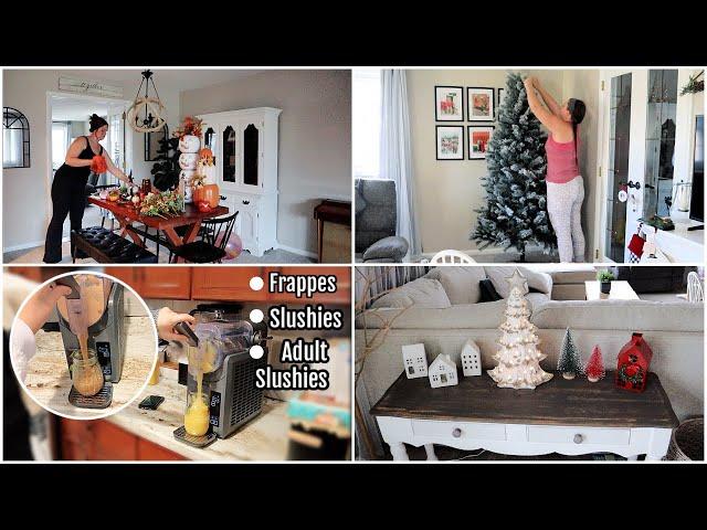 CHILL DAY IN THE LIFE OF A STAY AT HOME MOM | DECORATE FOR CHRISTMAS +INOVIVA SLUSHY MACHINE REVIEW!