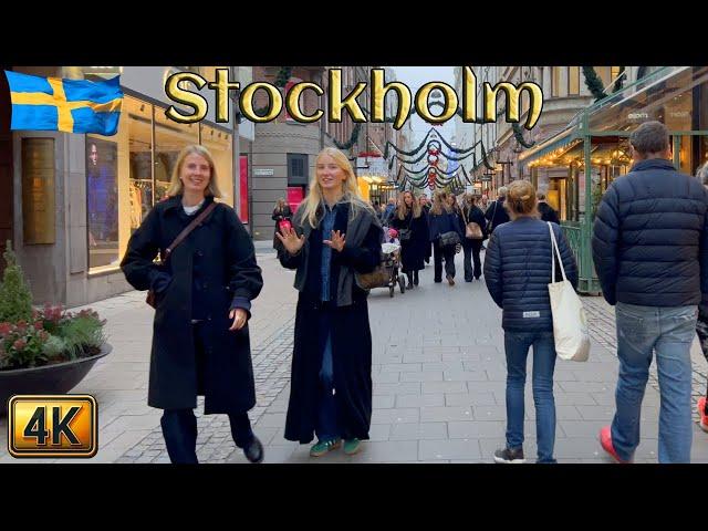 Sweden: Stockholm and Stockholmers on Saturday | 4K Walk