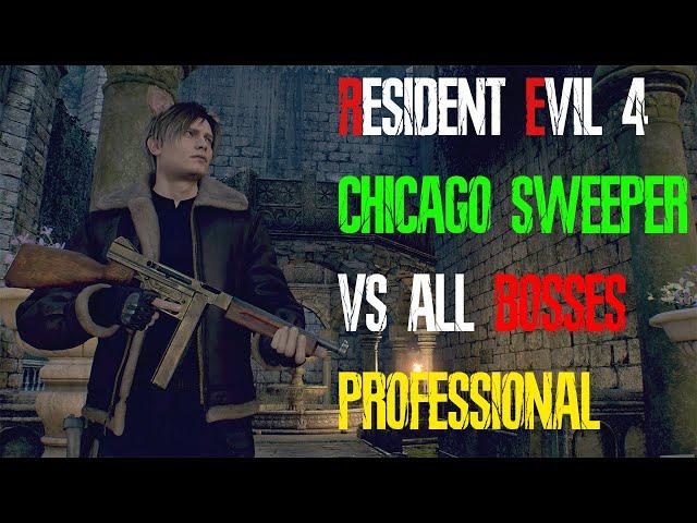 Chicago Sweeper vs All Bosses in Resident Evil 4 (PROFESSIONAL DIFFICULTY)