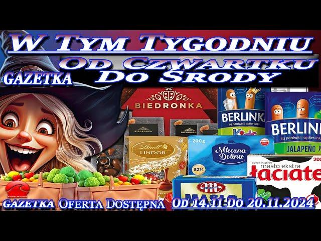 Biedronka | Nowa Gazetka Promocyjna Od 14.11.2024 | W Tym Tygodniu Twoje Okazje w Biedronce