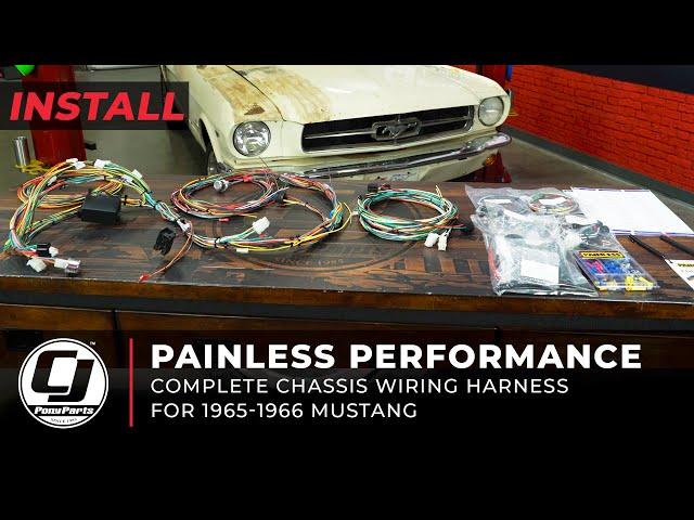 1965-1966 Mustang Install | Painless Performance Complete Chassis Wiring Harness | Project Betty