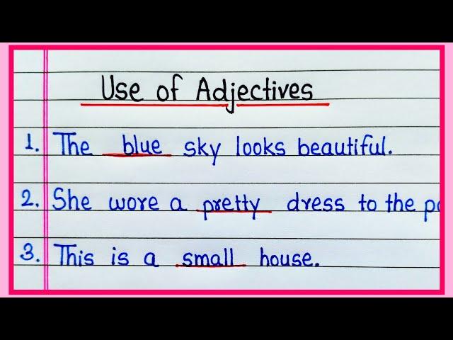 Use of Adjectives | English Grammar