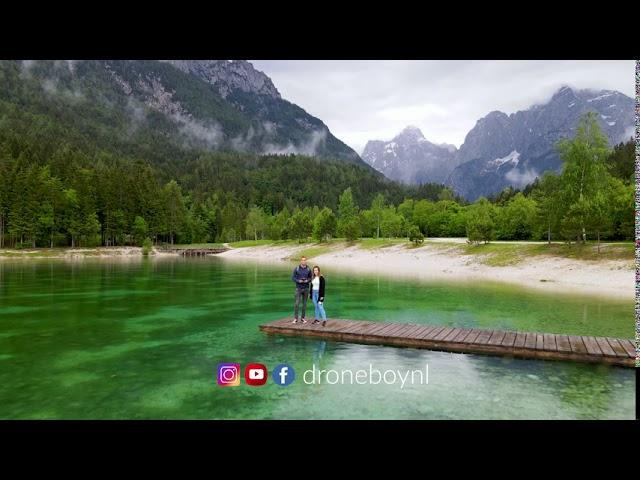 Beautiful shots Jezero Jasna - Lake - Slovenia - 4K - droneboynl