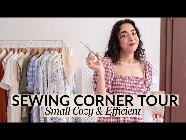 My Sewing Area Tour | Sewing Room Setup and Organisation in a Small Home