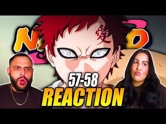 GAARA'S DARK PAST REVEALED! GAARA TRIES TO ASSASSINATE ROCK LEE! Naruto Ep 57 - 58 Couple Reaction