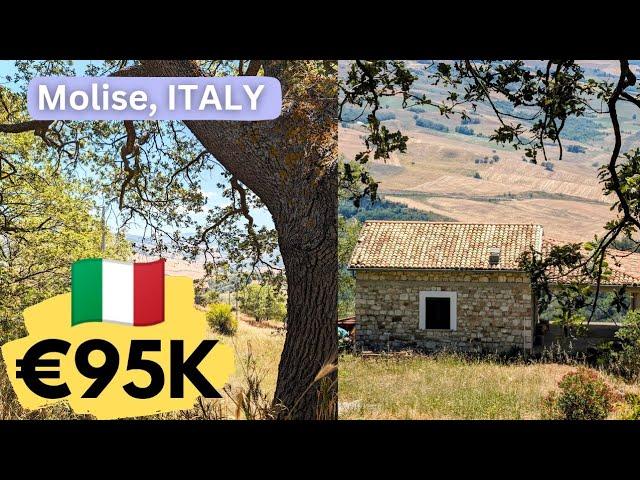 Stone Country House for Sale with Stunning Views Land and Olive Trees in Italian Country Side Molise