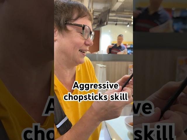 Aggressive Chopsticks skill #travel #asiancity #chinesefood #travelvlog #hongkong #china #dimsum