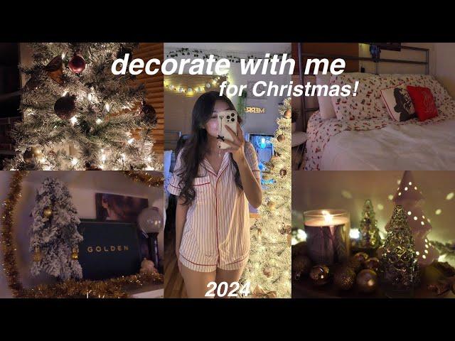 DECORATING MY ROOM FOR CHRISTMAS 2024! | decor shopping, decorating & room tour