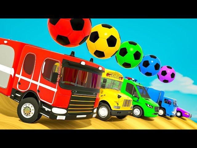 Baby Shark Song + Head Shoulder Knees & Toes | Soccer Ball Wheels | Baby Nursery Rhymes & Kids Songs